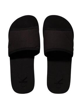 Chanclas Calvin Klein plataforma negro para mujer
