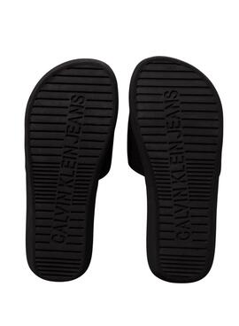 Chanclas Calvin Klein plataforma negro para mujer