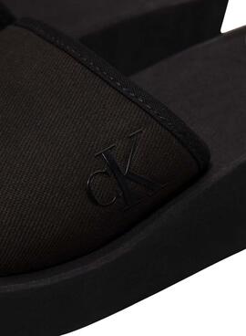 Chanclas Calvin Klein plataforma negro para mujer