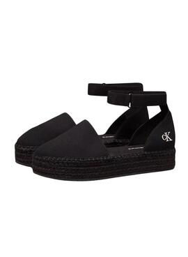 Alpargatas Calvin Klein con plataforma negro para mujer