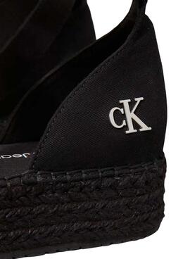 Alpargatas Calvin Klein con plataforma negro para mujer