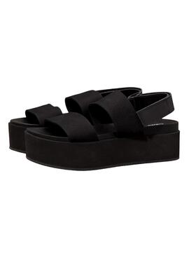 Sandalias Calvin Klein plataforma negro para mujer