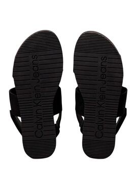 Sandalias Calvin Klein plataforma negro para mujer