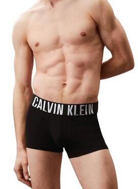 Pack 3 calzoncillos Calvin Klein bóxer ajustados negro para hombre