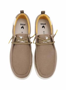 Zapatos Walkin Pitas Wallabi Biarritz taupe para hombre