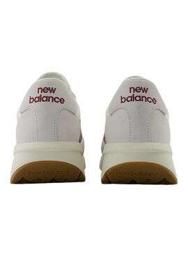 Zapatillas New Balance U370 blanco y granate para mujer y hombre