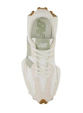 Zapatillas New Balance 327 blanco y verde para mujer