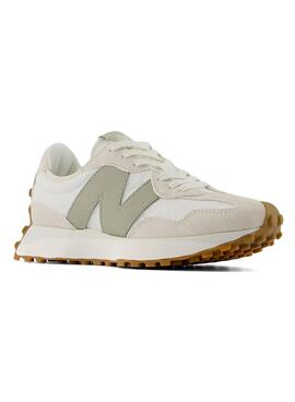 Zapatillas New Balance 327 blanco y verde para mujer