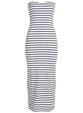 Vestido Calvin Klein Rib estampado de rayas midi para mujer