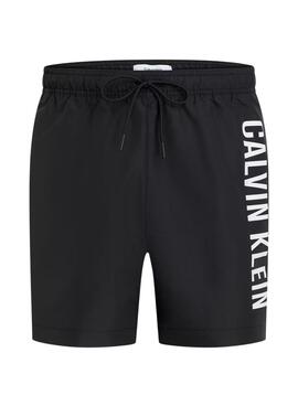 Bañador Calvin Klein logo delantero negro para hombre