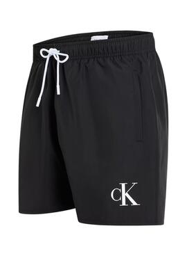 Bañador Calvin Klein Monogram negro para hombre