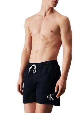 Bañador Calvin Klein Monogram marino para hombre