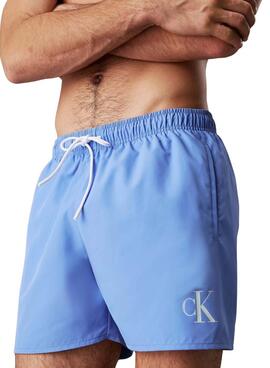 Bañador Calvin Klein Monogram azul para hombre