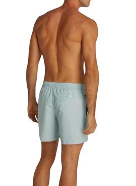 Bañador Calvin Klein logo tape turquesa para hombre