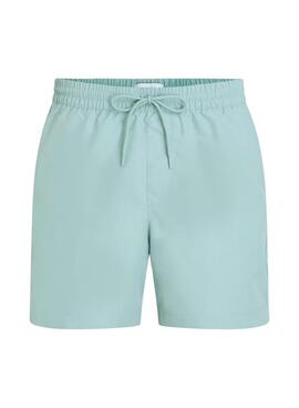 Bañador Calvin Klein logo tape turquesa para hombre