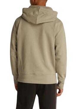 Sudadera Calvin Klein Serif logo tostado con capucha para hombre