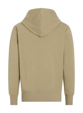 Sudadera Calvin Klein Serif logo tostado con capucha para hombre