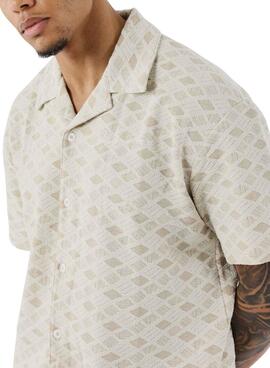 Camisa Project x Paris tejido texturizado para hombre beige