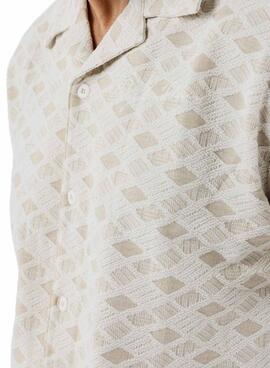 Camisa Project x Paris tejido texturizado para hombre beige