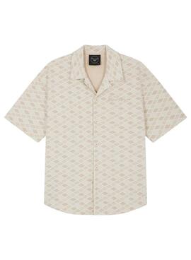 Camisa Project x Paris tejido texturizado para hombre beige