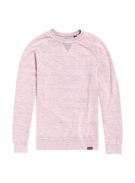 Jersey Superdry Garment Dyed Rosa Hombre