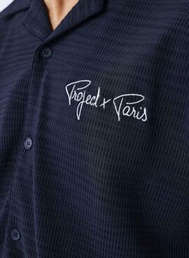 Camisa Project x Paris negro texturizada para hombre