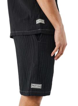 Bermuda Project X Paris plisada negro para hombre