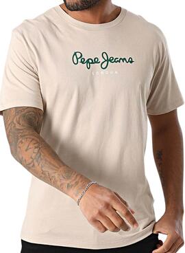 Camiseta Pepe Jeans Eggo beige para hombre