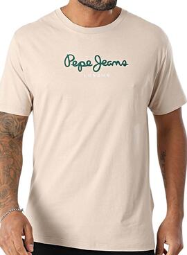 Camiseta Pepe Jeans Eggo beige para hombre