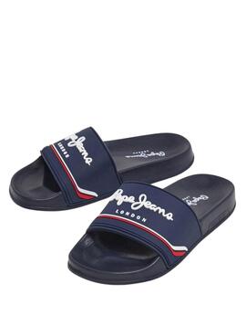 Chanclas Pepe Jeans Slider azul marino para hombre