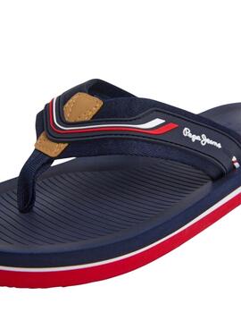 Chanclas Pepe Jeans West Club azul marino para hombre