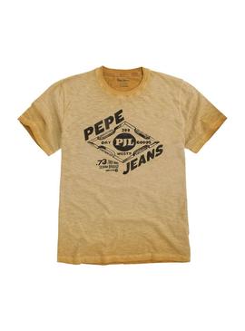 Camiseta Pepe Jeans Steven Ocre Hombre