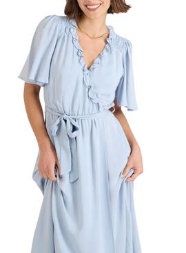 Vestido Naf Naf Popy azul cielo para mujer