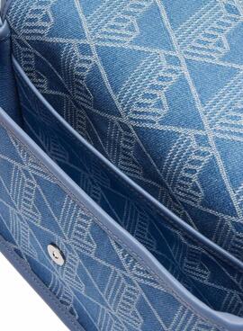 Bolso Lacoste Jacquard Heritage denim para mujer