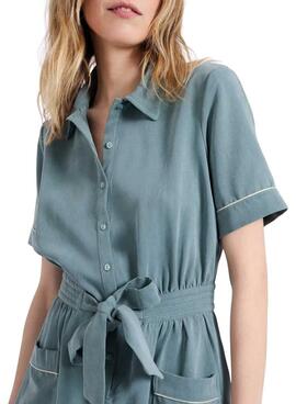 Vestido corto Naf Naf Sable verde para mujer 
