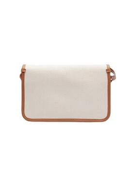 Bolso Lacoste Jacquard Heritage beige para mujer