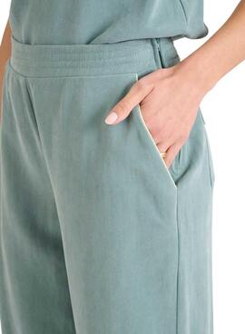 Pantalón Naf Naf Gala verde turquesa para mujer