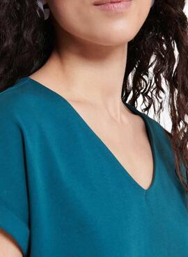 Camiseta Naf Naf Sacha verde para mujer