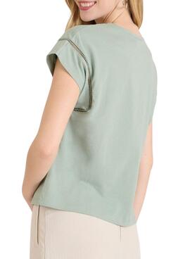 Camiseta Naf Naf Shara verde para mujer