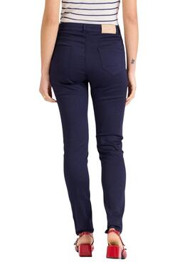 Pantalón Naf Naf Pitillo azul marino para mujer