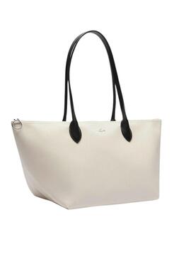 Bolso Lacoste Athena blanco para mujer