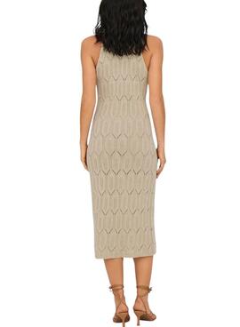 Vestido Only Mea beige para mujer