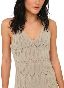 Vestido Only Mea beige para mujer