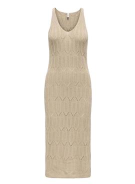 Vestido Only Mea beige para mujer