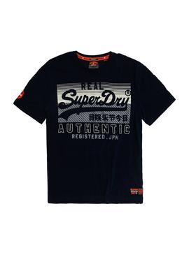 Camiseta Superdry V Logo Reactive Negro Hombre
