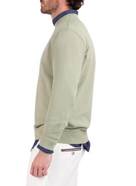 Sudadera El Ganso básica verde para hombre