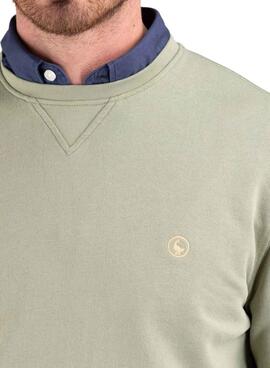 Sudadera El Ganso básica verde para hombre