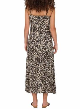 Vestido Only Nelly leopardo marrón para mujer