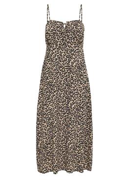Vestido Only Nelly leopardo marrón para mujer