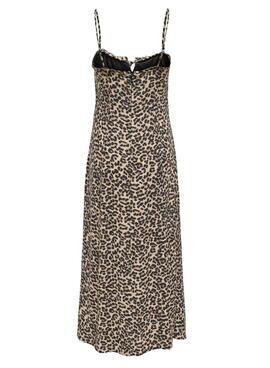 Vestido Only Nelly leopardo marrón para mujer